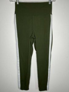 Zyia Active Womens Luxe High Rise 7/8 Forest Night Stripe Leggings Size 8 10
